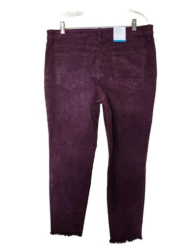 STYLE&CO. Womens Purple Raw Hem Skinny Pants 14W - Picture 5 of 5