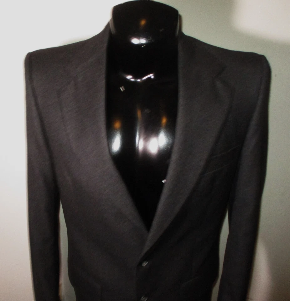 Traje de 2 piezas de lana gris oscuro BOTANY 500 para hombre talla 38R, 32X31 Foto 3 de 4