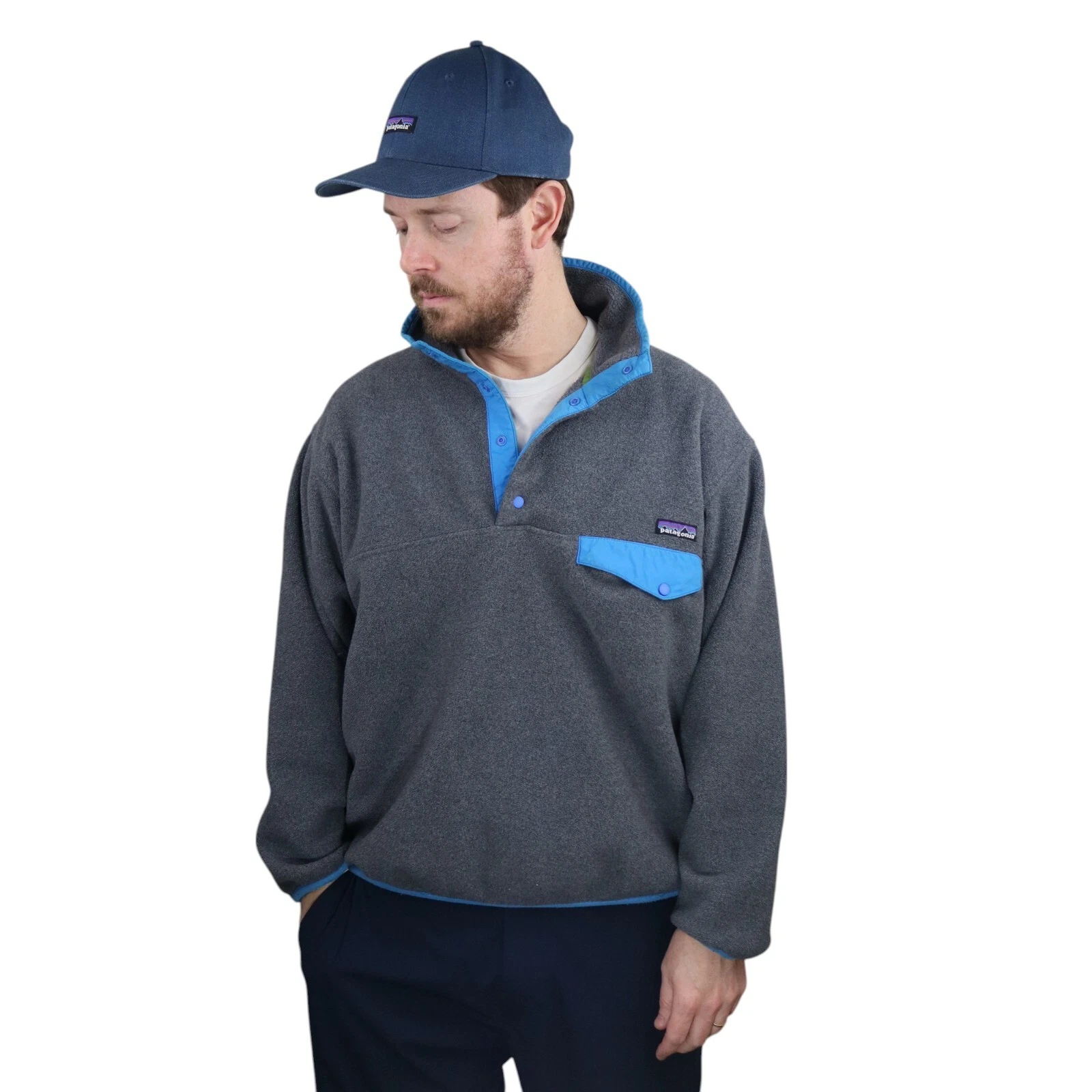 patagonia vintage synchilla snap-t pullover fleece jacket