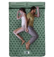 Double Sleeping Pad with Built-in Foot Pump Ultralight 2 Person Inflatable Sleep