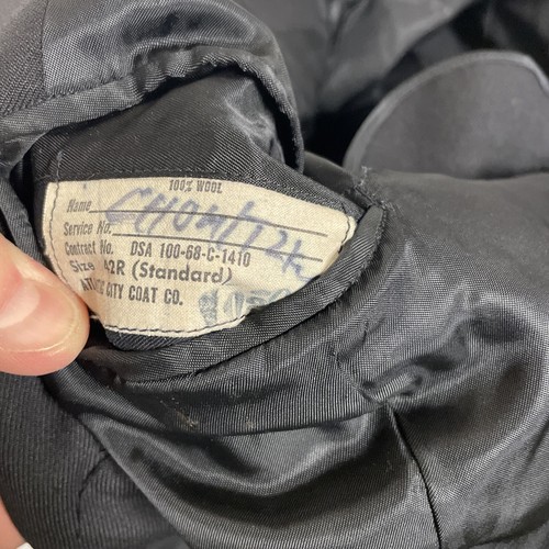 1968 Vietnam US Coast Guard USCG Black Uniform Dress Jacket Coat Wool Size 42R - Picture 22 of 23