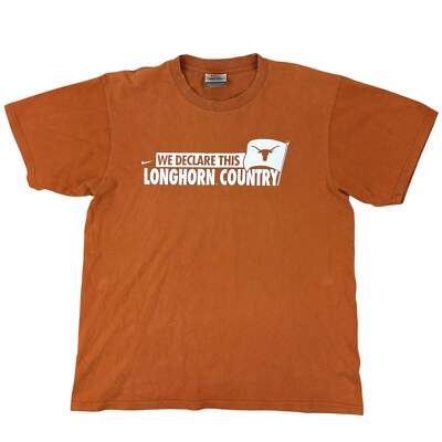 Nike Texas Longhorns Tee Size Medium White Tag Vintage NFL Graphic Tshirt 1990s