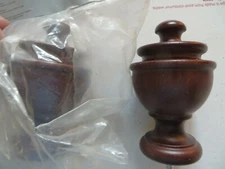 Levolor  Finials For 1 3/8 Rod Set Of 2 New in Well worn Package