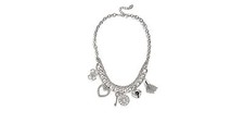 Nuovo Guess Lucidato Color Oro Multi Ciondolo, Chiave, Nappa, Cuore Da Collana
