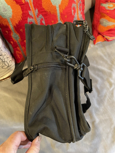 Maletín TUMI negro vintage de nailon balístico con funda de equipaje - Imagen 12 de 12