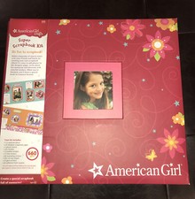 American Girl Crafts Super Scrapbook Kit Red Floral Album 660 Pieces Ages 8