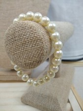 Unbranded - Artificial Pearl Stretch Bracelet - 3" - White