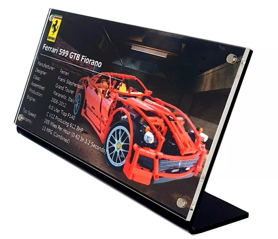 LEGO 8145 Ferrari 599 GTB Fiorano CUSTOM ACRYLIC DISPLAY STAND