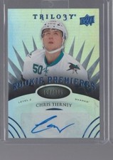 2014-15 Upper Deck Trilogy Radiant Blue #160 Chris Tierney AU 104/225