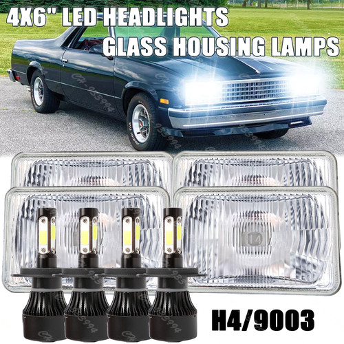 For 1982-1987 Chevrolet El Camino NEW 4PCS 4x6"Led Headlights Hi/Lo Beam DOT