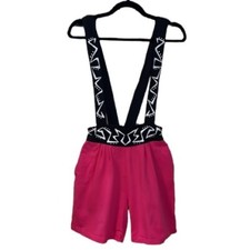 Vintage Women's Canary Island Collection Pink Suspender Shorts