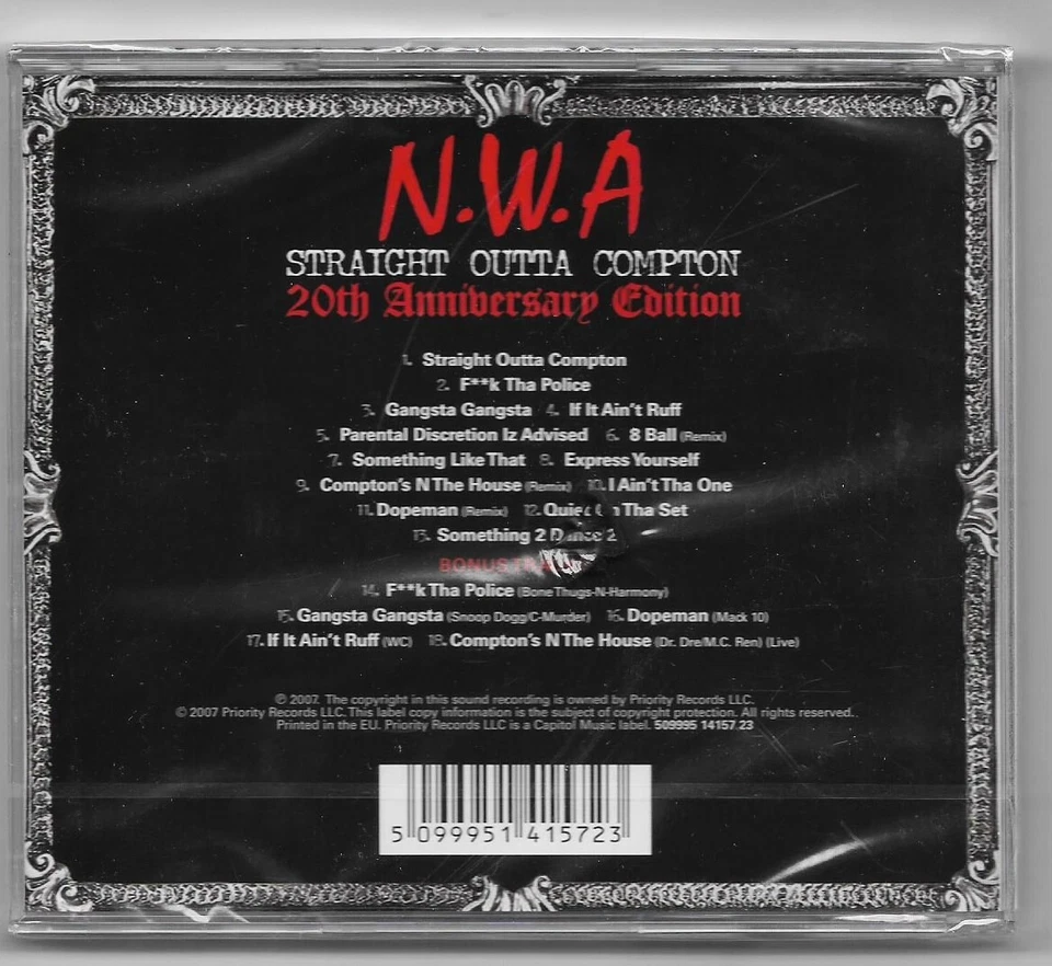 N.W.A – Straight Outta Compton (20th Anniversary Edition) / CD / NEU & OVP - Bild 2 von 2