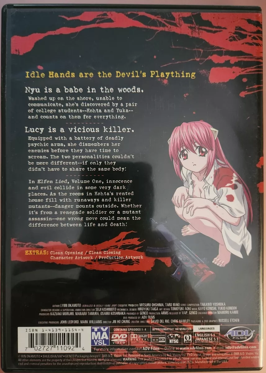 Elfen Lied - Vol. 1: Vector One (DVD, 2005) Anime Episodes 1-4