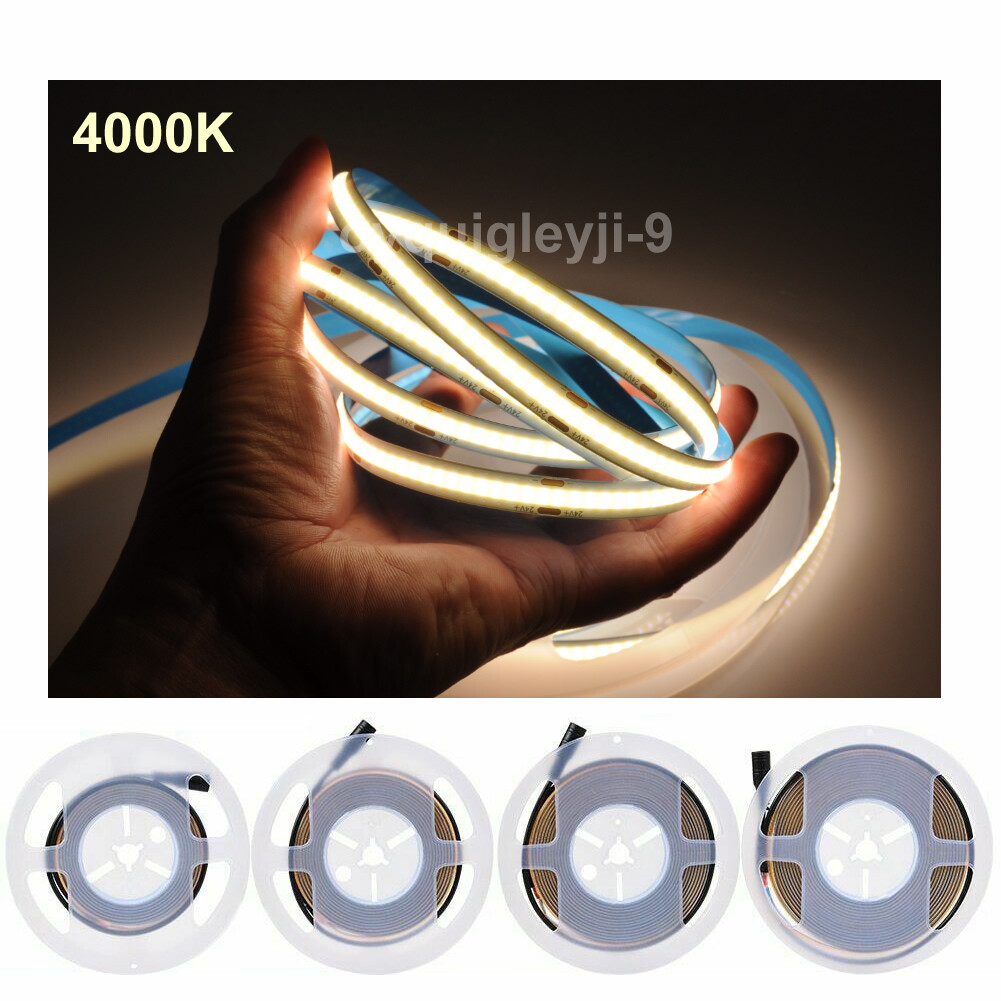 320COB 1M 2M 3M 4M 5M COB LED Strip Light DC 12V Bendable Flexible LED Tape eBay