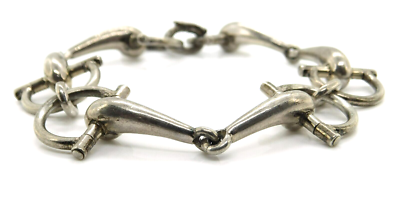 Vintage Gucci 925 Sterling Silver Horsebit Link Bracelet Vintage Gucci 925 Sterling Silver Horsebit Link Bracelet