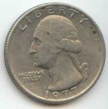 USA 1977 25 Cent Washington Quarter American 25c EXACT COIN SHOWN 1977