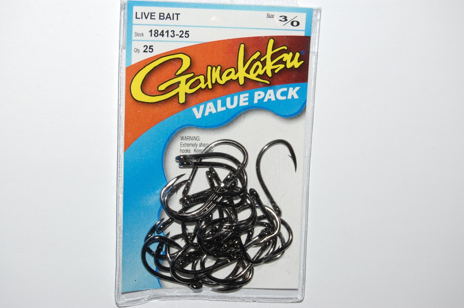 Gamakatsu 18412 Size 2//0 Live Bait Fishing Hooks Qty 5