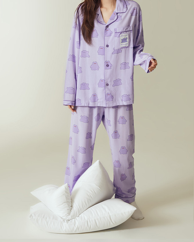 【 SPAO】 POKEMON MASTER LONG SLEEVE PAJAMA Pokemon] SPAO Pokemon long sleeve + long pants pajama set