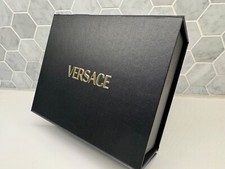 Versace 6 x7 x3 Small Empty Black GIFT BOX Logo for Bag Sturdy For Small Item