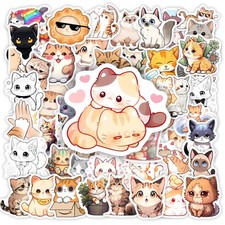 Kawaii Cat Stickers Kitten Cartoon Funny Kids Anime Cute Pet Animal DIY Sketch G