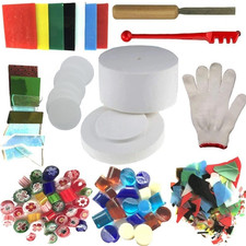 Microwave Kiln and Professional Simple Making DIY Fusing Glass Jewelry Tools Set