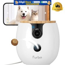 Fully Equipped Mini Pet Camera for Indoor Monitoring: 2K, Night Vision, Treats