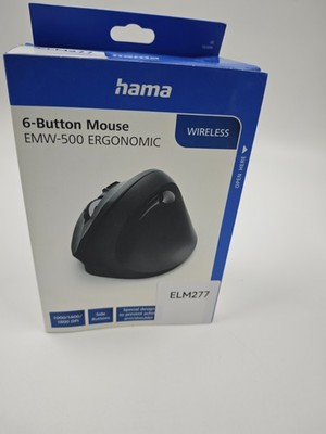 HAMA 6 BUTTON MOUSE EMW 500 ERGONOMIC - Black | Used