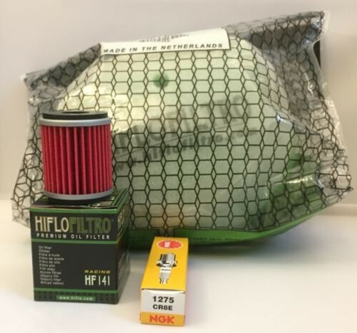 Service Kit For YAMAHA WR250F 2003 to 2006 Air / Oil Filter and NGK Spark Plug