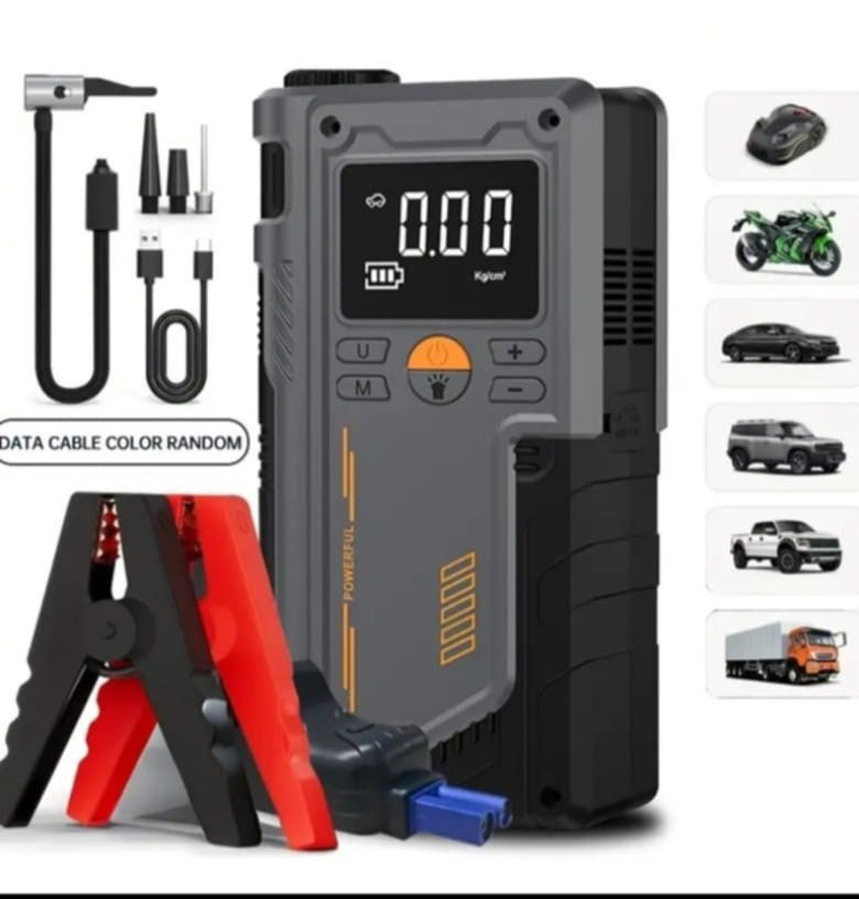 Démarreur gonfleur automatique pour éviter la panne de batterie noire