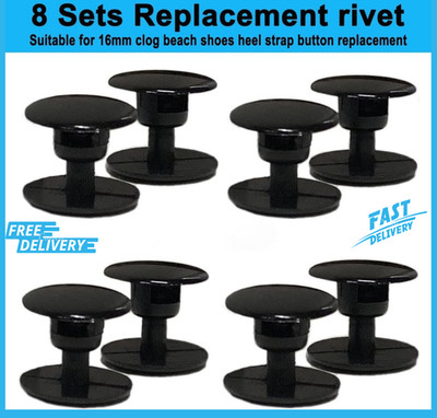 Croc Rivets Replacement, Croc Buttons Strap Repair Rivets for Croc Styled Shoes