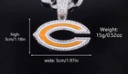 Used-60cm Chicago Bears Vikings NFL GEM Chain Pendant NECKLACE Bling Hip Hop — photo 2