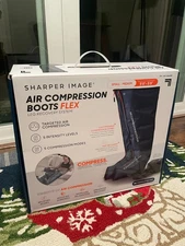 Sharper Image Air Compression Boots Flex Leg Recovery System Small/Medium - Blue