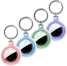 2/4 Pack IPX8 Waterproof Airtag Holder Case with Keychain, Anti-Scratch