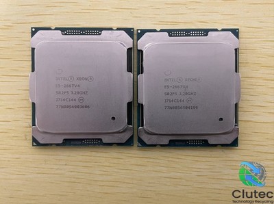 QTY LOT OF 2 Intel SR2P5 Xeon E5-2667V4 3.20Ghz 8-Core Socket 2011 CPU Processor