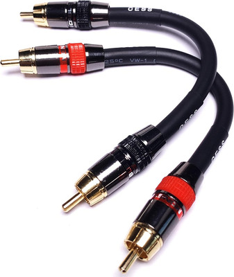 Cess-163-4I Low Noise 12 Gauge Premium RCA Audio Line Patch Cable (4 Inches)