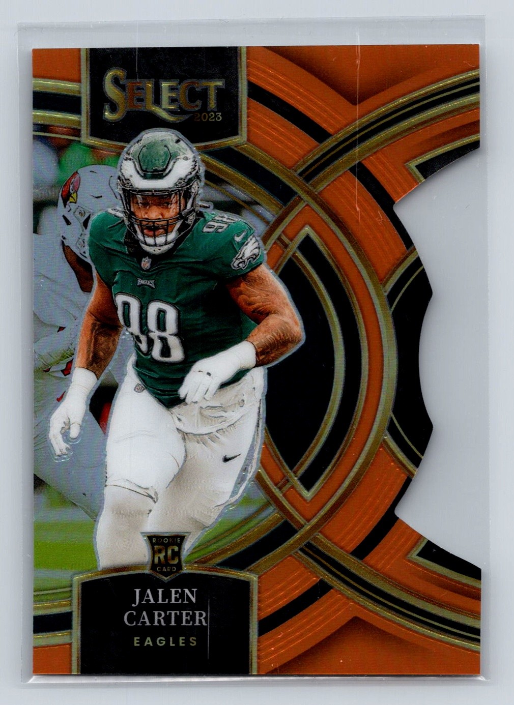 2023 Select Jalen Carter #171 RC Orange Prizm Die Cut /399 Premier Level Eagles