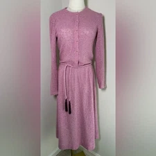 VINTAGE 1970s CALIFORNIA GIRL open knit midi DRESS