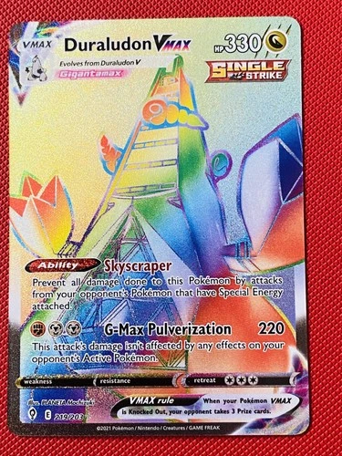 Duraludon VMAX (Secret) Secret Rare SWSH07: Evolving Skies 219/203 NM