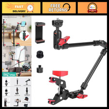 22" Adjustable Magic Arm with Clamp, Overhead Phone Mount, Camera Boom Stand for