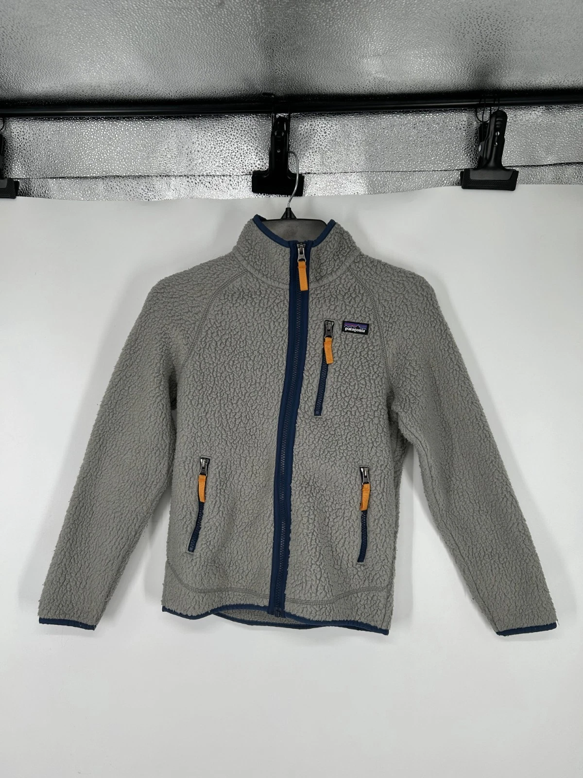 Patagonia Retro Pile Jacket Sherpa Fleece Full Zip Up Youth Boys Medium 10 65410