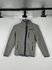 Patagonia Retro Pile Jacket Sherpa Fleece Full Zip Up Youth Boys Medium 10 65410