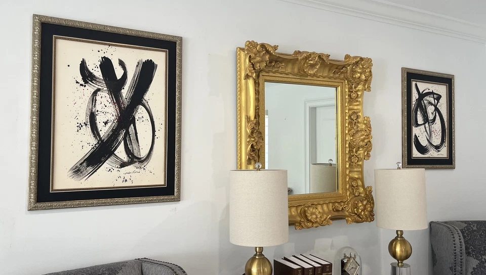 Jackson Pollock óleo sobre papel pesado 1912-1956 en el estilo de. Hecho a mano.  Foto 4 de 4