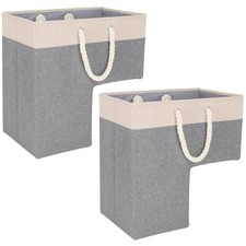 SAM AND MABEL Stairway Storage Basket, Premium Linen Material, Lightweight an...