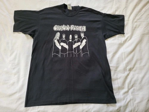 Crayon Death Shirt XL PITTSBURGH METAL BAND 1990s vintage concert t-shirt, vintage, size XL, single stitch, B+ condition