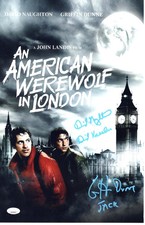 David Naughton & Griffin Dunne signed 11x17 Poster American Werewolf in London