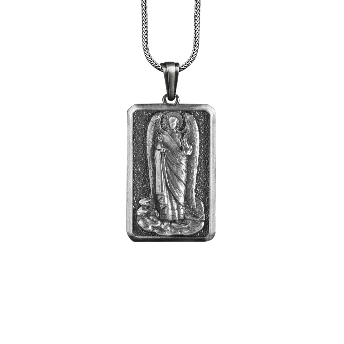 Ciondolo Angelo Con Preghiera Incisa "Angelo Di Dio" In Argento 925 - Foto 9