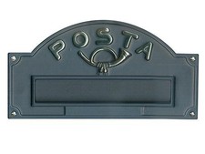 PLACCA BUCALETTERE POSTA ANTICA GHISA A3/GH