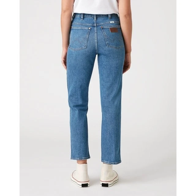 Wrangler Wild West 603 Jeans Women's High Rise Straight Blue Jeans - W31/L28 - Image 3 of 4
