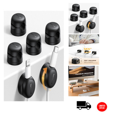 Lamicall Kabelhalter Selbstklebend 360 Drehbar 6 Stück Kabel Clips