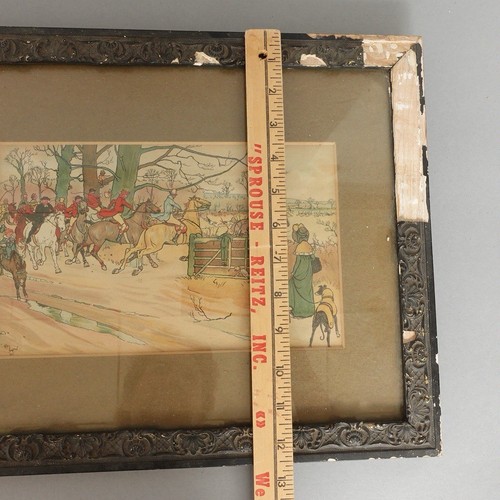 Antique Cecil Aldin THE Followfield Hunt Breaking Cover & The Hunt Supper Prints - Picture 24 of 24
